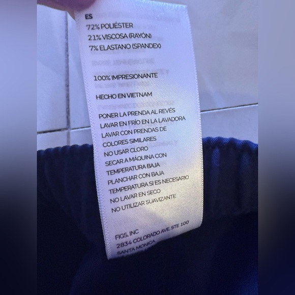 Figs Technical Collection Scubs Pants Navy Size XL Inseam 32 - Picture 9 of 16